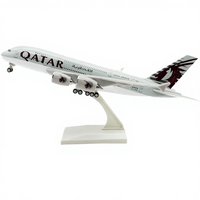 Modèle d'avion en résine réaliste à l'échelle 30 cm de l'avion Qatar A380 pour les souvenirs et cadeaux de Noël