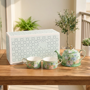 ชุดกาแฟเซรามิกรูปม้าสีส้ม ดีไซน์ทันสมัย ทนทาน เหมาะสำหรับดื่มชายามบ่าย - Product Image 1