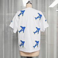 Women Custom Grafische Lovertjes Geborduurde 100% Katoenen Oversized T-Shirts Groothandel Zomer Casual Kleding Met Logo Decoratie