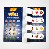 Fabricant professionnel en gros de tickets de jeu à gratter avec languette d'ouverture, cartes à gratter et billets de loterie à gratter