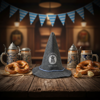 Chapeau pointu en feutre doux et durable, personnalisable en usine, idéal pour le cosplay, les festivals, les fêtes, les rassemblements, l'Oktoberfest, chapeau de sorcier en feutre