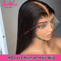 Perruque frontale transparente 13x4 sans colle en monofilament, cheveux indiens vierges, cuticules alignées, cheveux humains vierges bruts, vente en gros