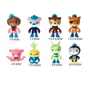 Jouets à collectionner modèle de dessin animé personnalisable Poke Mon 8 pièces Octonauts Kwazii gâteau décoration poupée figurines d'action - Product Image 6