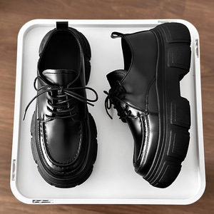 2026 New Casual Leather <b>Shoes</b> for <b>Men</b> Thick Sole Wear-resistant Leather Upper All-match Four Seasons Fashion <b>Work</b> <b>Shoes</b> - Product Image 2