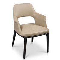 Chaise de salle à manger en cuir de luxe moderne avec accoudoirs, modèle Guangdong G70, pour la maison, le bureau, l'étude, la salle de sport, l'école, l'entrepôt, l'hôtel