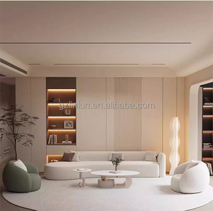 मक्खन शैली के सोफे इतालवी न्यूनतम रहने वाले कमरे के बड़े स्थान घुमावदार डिजाइन कम रखरखाव तकनीक कपड़े ट्रेंडिंग मखमली सोफा - Product Image 4