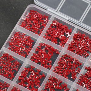 Anke La Red Bow Nail Art Accessories New Year Burgundy Three-dimensional <strong>Resin</strong> Bow Tie Wearable Diamond Small Hot Girl Zhejiang - Product Image 2