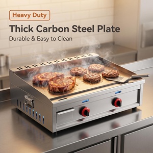 Plaque de cuisson à gaz commerciale TenFun pour restaurants, stands de restauration rapide, idéale pour les steaks, hamburgers et Teppanyaki, à chauffage rapide, pour comptoir. - Product Image 5