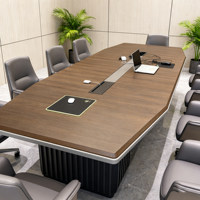 Escritorio Ejecutivo de Madera de Alta Gama Estilo Chino Personalizado Boss Zen con Armario para Oficina de Liderazgo/Presidente