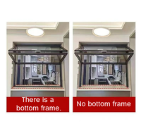 Ventana Plegable Vertical de Estilo Americano Moderno, Personalizada de Fábrica, Insonorizada, de Aluminio y Vidrio Templado, Plegable hacia Arriba, para Bares y Tiendas