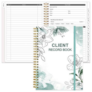 Classeur <span class=keywords><strong>pour</strong></span> dossiers de clients de coiffeur, cartes de suivi des clients, étiquettes de lettres A-Z, adaptées aux salons, aux coiffeurs, aux entreprises, carnets de notes - Product Image 1
