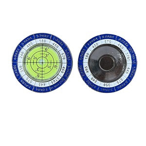 Portable Metal <b>Golf</b> Ball Marker With Slope Gauge Dual Side Design For Outdoor Use Zinc Alloy Cap Clip - Product Image 5