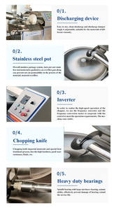 食品加工機カットアップカッター肉ボール用ボウルカッター肉ボール用真空肉ボウルカッターチョッパーミキサー - Product Image 6