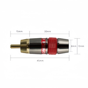 Conector RCA Monster, Enchapado en Oro, Conector de Audio con Aislamiento Rojo, para Colgar en Línea - Product Image 2