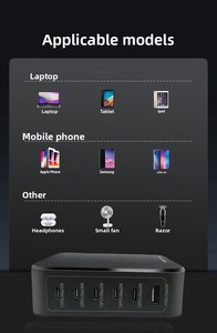 เครื่องชาร์จเร็วแกลเลียมไนไตรด์อเนกประสงค์สำหรับ PD140W รองรับ Apple รองรับ QC3.0 SCP สำหรับโทรศัพท์มือถือคอมพิวเตอร์ - Product Image 4