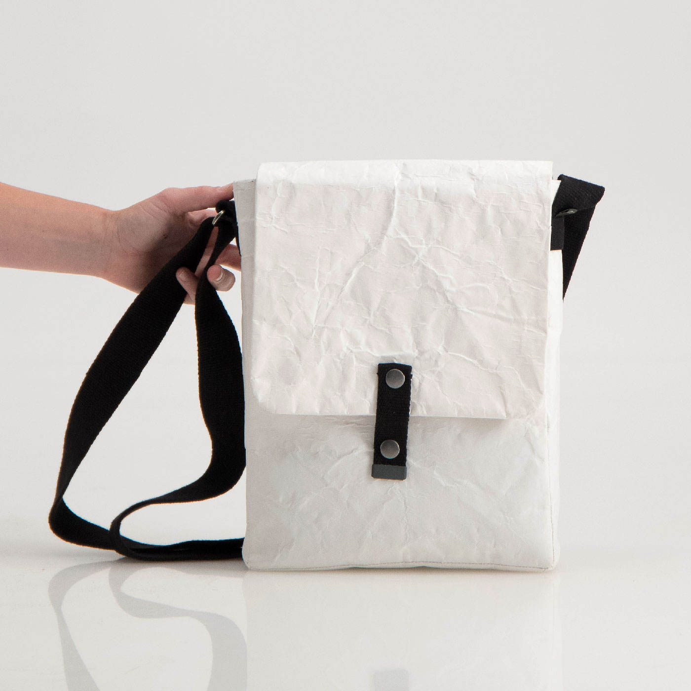 100% Eco reutilizable pequeño bandolera Tyvek papel Sling Bag