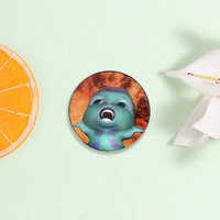 1 Pezzo Spilla Rotonda Personalizzata con Stampa, Prezzo all'Ingrosso, con Motivi Cartoon, Citazioni Ispirazionali, Figure di Animali e Piante, Bandiere, Bande e Distintivi Medici