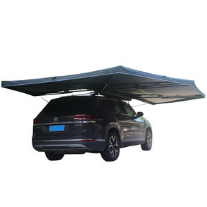 Auvent latéral de voiture XL <span class=keywords><strong>270</strong></span> degrés autoportant en toile avec double bras, design pliable imperméable toutes saisons - Product Image 6