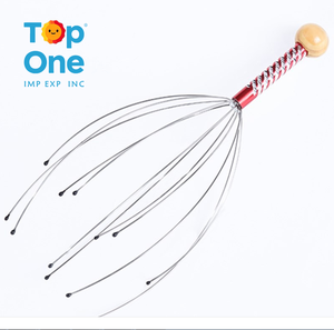 Masseur de cuir chevelu en forme de pieuvre Top One, masseur de tête manuel avec billes en acier pour la relaxation, équipement de massage corporel - Product Image 4