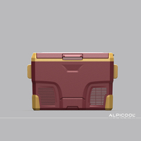 Alpicool mini compressor de uso duplo ac dc, geladeira de carro de zona única elegante, refrigerador portátil