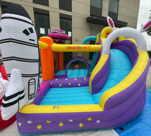 Combinaison de <span class=keywords><strong>piscine</strong></span> de trampoline gonflable en forme de fusée pour enfants - Product Image 5