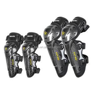 Genouillères Longues Moto Avec Protection Tibia - Taille M (jambe 42-48 Cm) - Certifiées CE - Pour Motocross, VTT, Sports - Noires