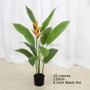 Planta Artificial Realista de Ave del Paraíso con Hojas de Plátano - Elegante Árbol Artificial para Decoración Moderna del Hogar - Product Image 1