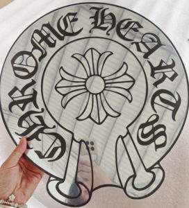 Décorations murales modernes personnalisées en acrylique miroir, diverses formes, motif Gengar Chrome Hearts, écologiques, installation facile - Product Image 2