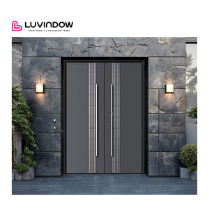 Perumahan tugas berat eksterior pintu depan Hurricane dampak suara keamanan pintu masuk aluminium - Product Image 3