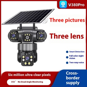 Cámara de Red Exterior Solar V380Pro 4G de 6MP con Tres Lentes, Tres Pantallas y Sistema de Vigilancia con Audio Bidireccional - Product Image 6