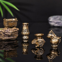 Ornements paysagers saisonniers miniatures, artisanat en résine vintage imitant le bronze, finition peinte, pour la maison et le bureau, artisanat DIY