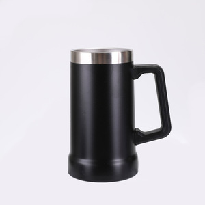 Taza de <span class=keywords><strong>cerveza</strong></span> de 24oz para viajar al aire libre, vaso de <span class=keywords><strong>cerveza</strong></span> al vacío de acero inoxidable, taza Growler de <span class=keywords><strong>cerveza</strong></span> con tapa con asa, vaso para bebidas - Product Image 1