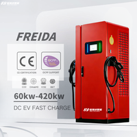 Nueva Estación de Carga Rápida para Vehículos Eléctricos de 60kW 120kW 180kW DC con Doble Conector CCS1, Estación de Carga EVSE Comercial de Alta Potencia con RFID