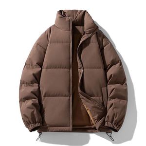 Veste à col montant unie pour homme et <span class=keywords><strong>femme</strong></span>, nouvelle collection hiver 2026, épaisse, tendance, décontractée, pour couple, style 'bread coat' - Product Image 3