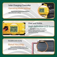 Contrôleur de charge solaire MPPT 24V 36V 48V 60V 72V 600W pour système domestique