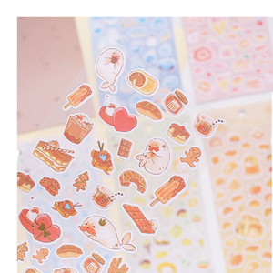 Pour Nekoni Design Original beaux animaux Desserts sucrés Washi autocollants autocollants adhésifs esthétiques pour papier pour promotionnel - Product Image 1