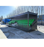 Tribunes de stade de football en conteneurs préfabriqués de 20/40 pieds, tribunes mobiles temporaires, solution de sièges temporaires, tribunes de spectateurs pour sports de plein air