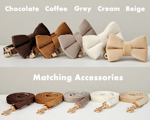 Collar de Terciopelo Suave para Perros y Gatos, Diseño Bonito, Ajustable, de Lujo, con Cascabeles - Product Image 5