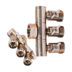 Collecteur d'<span class=keywords><strong>eau</strong></span> en laiton haute pression usiné CNC de précision Yod, 3 voies, 3/4 pouce NPT, sans plomb, connecteur DZR pour <span class=keywords><strong>tuyau</strong></span> de jardin - Product Image 3