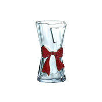 Nouveau vase en verre plissé de style luxe léger haut de gamme avec nœud, pour la maison, la table basse, ou comme récipient hydroponique pour fleurs fraîches