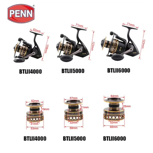 เครื่องม้วนหมุนสำหรับตกปลาในแม่น้ำเพนน์ขั้นสูง<span class=keywords><strong>4000</strong></span>นานาชาติม้วนแบบหมุนได้ใช้วิธีการหมุนแบบต่อสู้ทำจากโลหะปลอมทนทาน - Product Image 5
