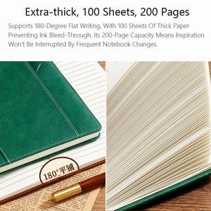 Office <b>Notebook</b> with Leather A5 Sized Meeting Notes Book Customizable Business Advertising Journal Personalized <b>Diary</b> Book - Product Image 4