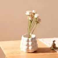 Ensemble de fourchettes à fruits en céramique style crème avec perles, décoration de table de fruits de grande valeur, tube de rangement élégant pour table basse