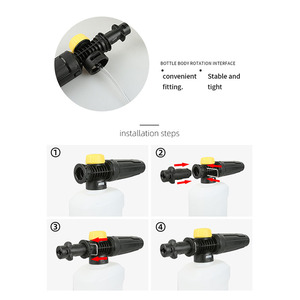 SPS - Botella de Espuma para Lavado de Autos Eléctrica de 500 ml y 1800 W, Cañón de Espuma para Limpieza con Agarre para el Dedo y Conector Rápido de Acero Inoxidable - Product Image 3