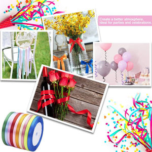 Factory Wholesale 40mm Satin <b>Ribbon</b> Pure Color 100% Polyester Fiber Customized Logo Woven Pattern in Roll for <b>Gift</b> Packaging - Product Image 3