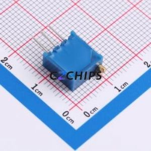 Resistencia Ajustable/Potenciómetro 3296W-1-503LF, Componente de Orificio Pasante (THT)-3P, 9.5x4.9mm, Resistencia de 50kOhm, 10%, 500mW, 250ppm ℃ - Product Image 2