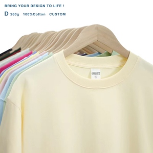 260 Grams 2026 High Quality Men's 100% Cotton Heavyweight Drop Shoulder Tees Blank Eco-Friendly Oversized Boxy <strong>T</strong> <strong>Shirts</strong> - Product Image 1