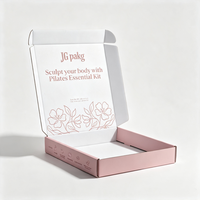 Boîte d'emballage pliable en carton ondulé rose mat personnalisée grand format avec impression CMJN pour expédition de matériel de Pilates et fitness