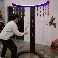 Machine de jeu de réaction rapide sur le thème de Noël, jeu de défi de réaction personnalisé pour la location d'événements, les fêtes de fin d'année et l'activation de marque
