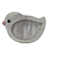 Yajie usine logo personnalisé PVC Transparent fenêtre femmes fermeture éclair broche affichage poulet forme Ita messager bandoulière sac à bandoulière